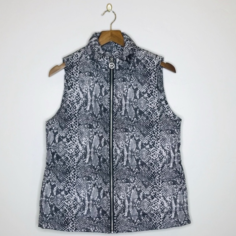 Michael Kors Snakeskin Quilted Puffer Vest